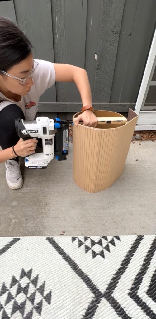 DIY fluted coffee tables.