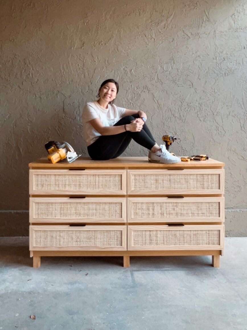 JnnLiuLiu | IKEA Hack – How to add Rattan to Malm Dresser